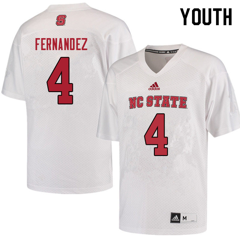 Youth #4 Jerod Fernandez NC State Wolfpack College Football Jerseys Sale-Red - Click Image to Close